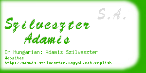 szilveszter adamis business card